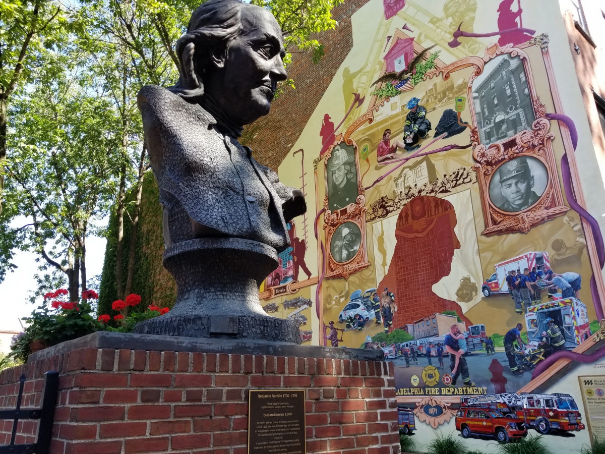 Benjamin Franklin "Keys to Community" Bronze Bust, Philadelphia