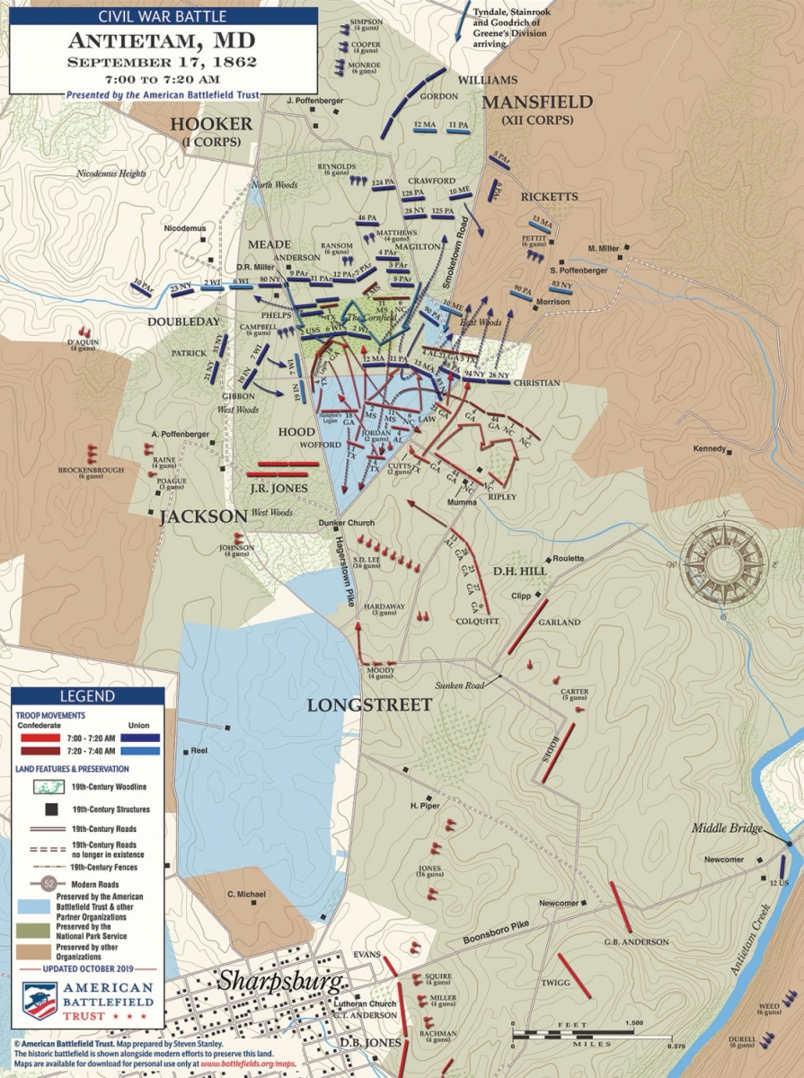 Antietam National Battlefield Map
