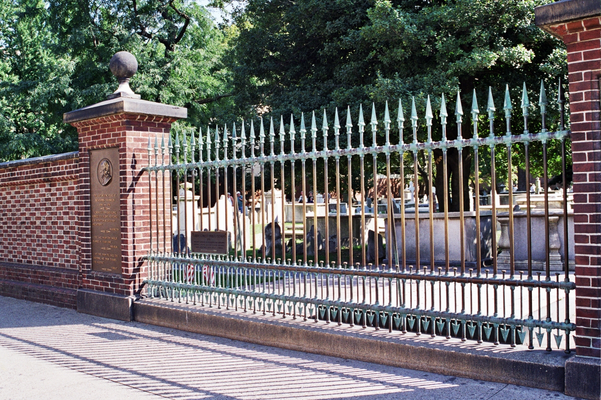 Benjamin Franklin's Grave at Christ Church Burial Ground, Philadelphia