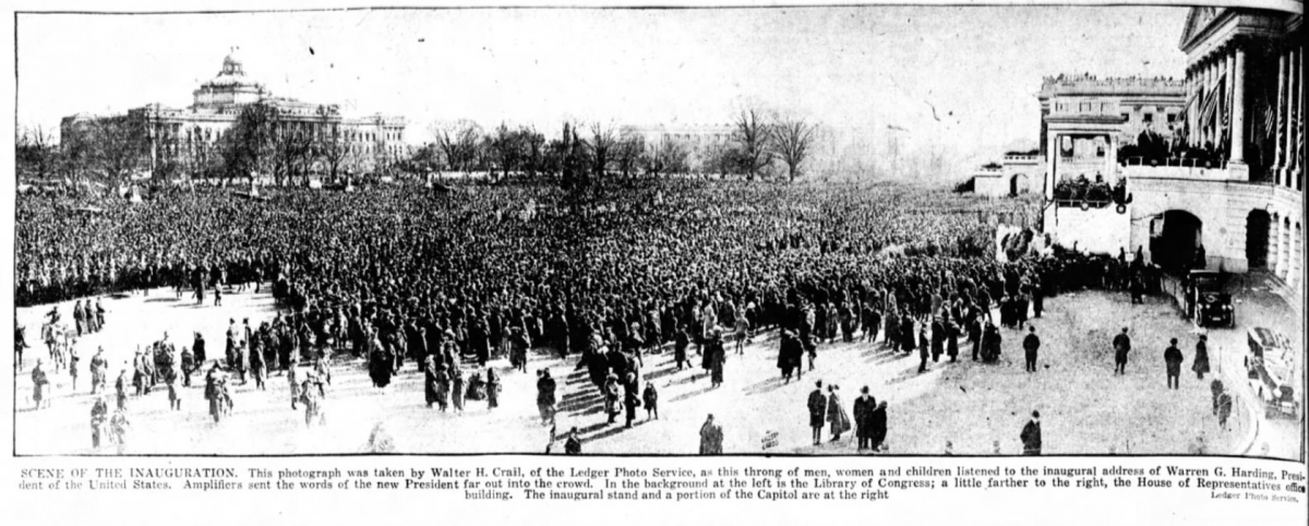Inauguration of Warren G. Harding - 1921 The Evening Public Ledger