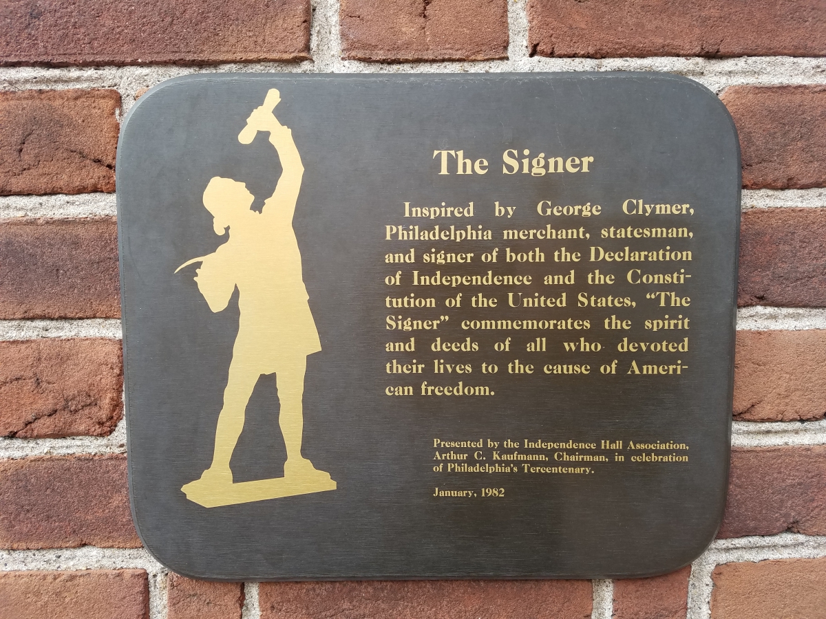 Plaque in Signers' Garden
