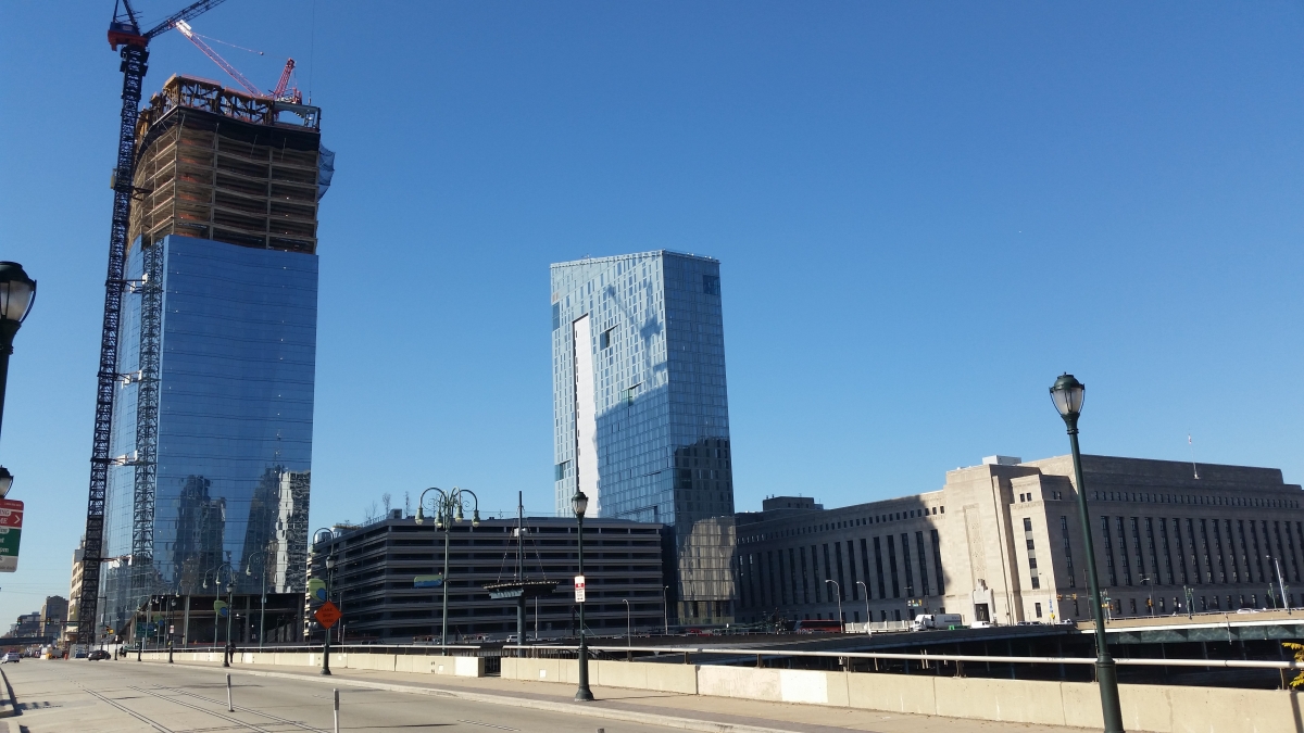 Construction of Cira Centre South, soon to be West Philadelphia's Tallest Building