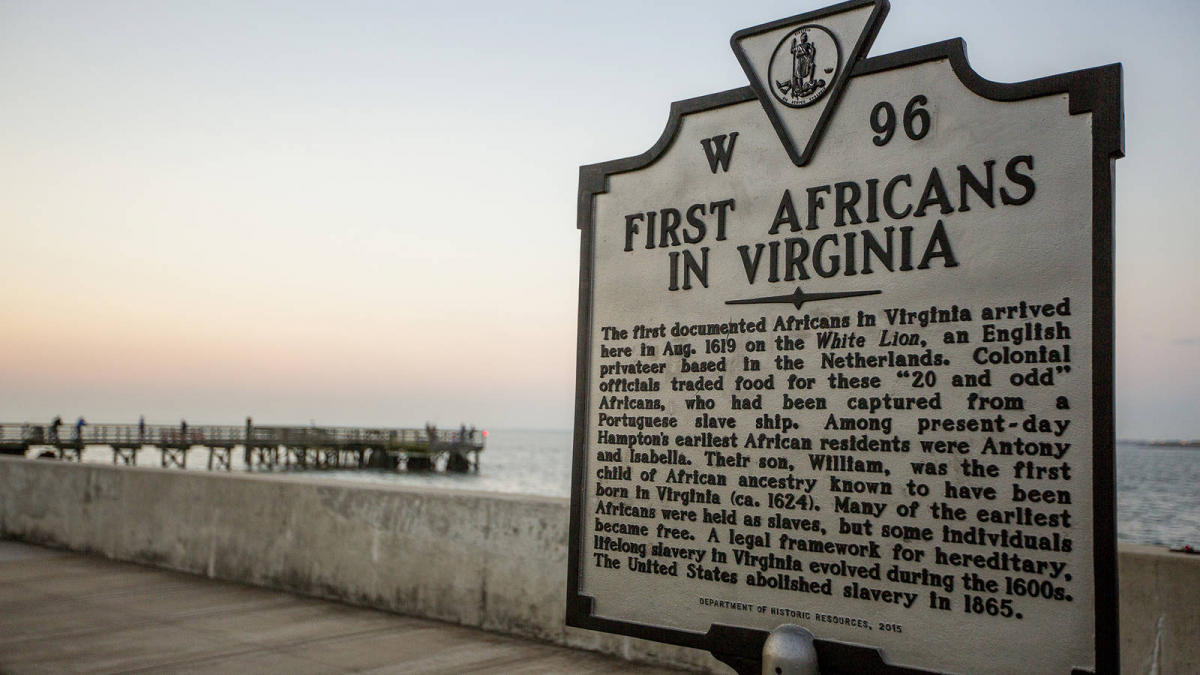 Historical Marker in Point Comfort Virginia - Photo Credit: Heather Hughes Ostermaier - National Parks Conservation Association