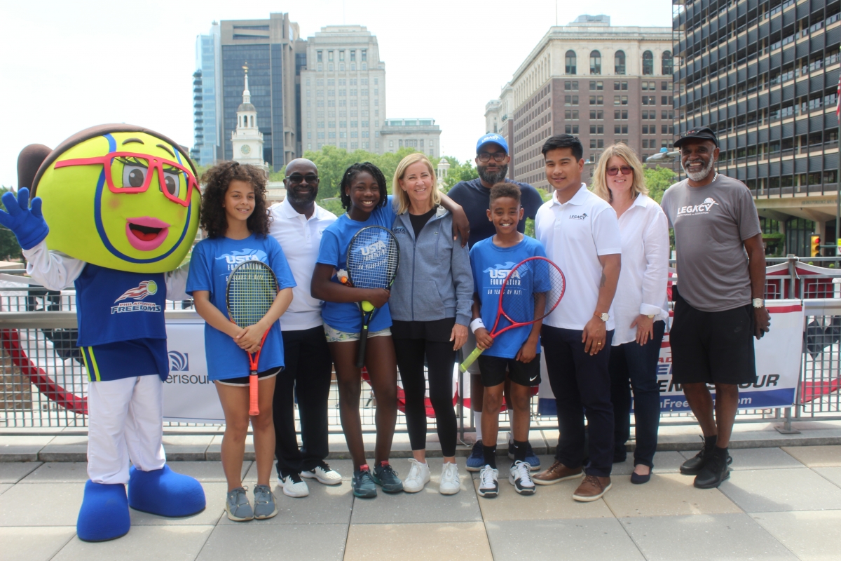 Chris Evert Celebrating NJTL's 50th Anniversary at Independence Hall