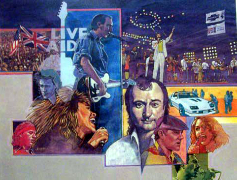 Live Aid Poster - London and Philadelphia, July 13, 1985