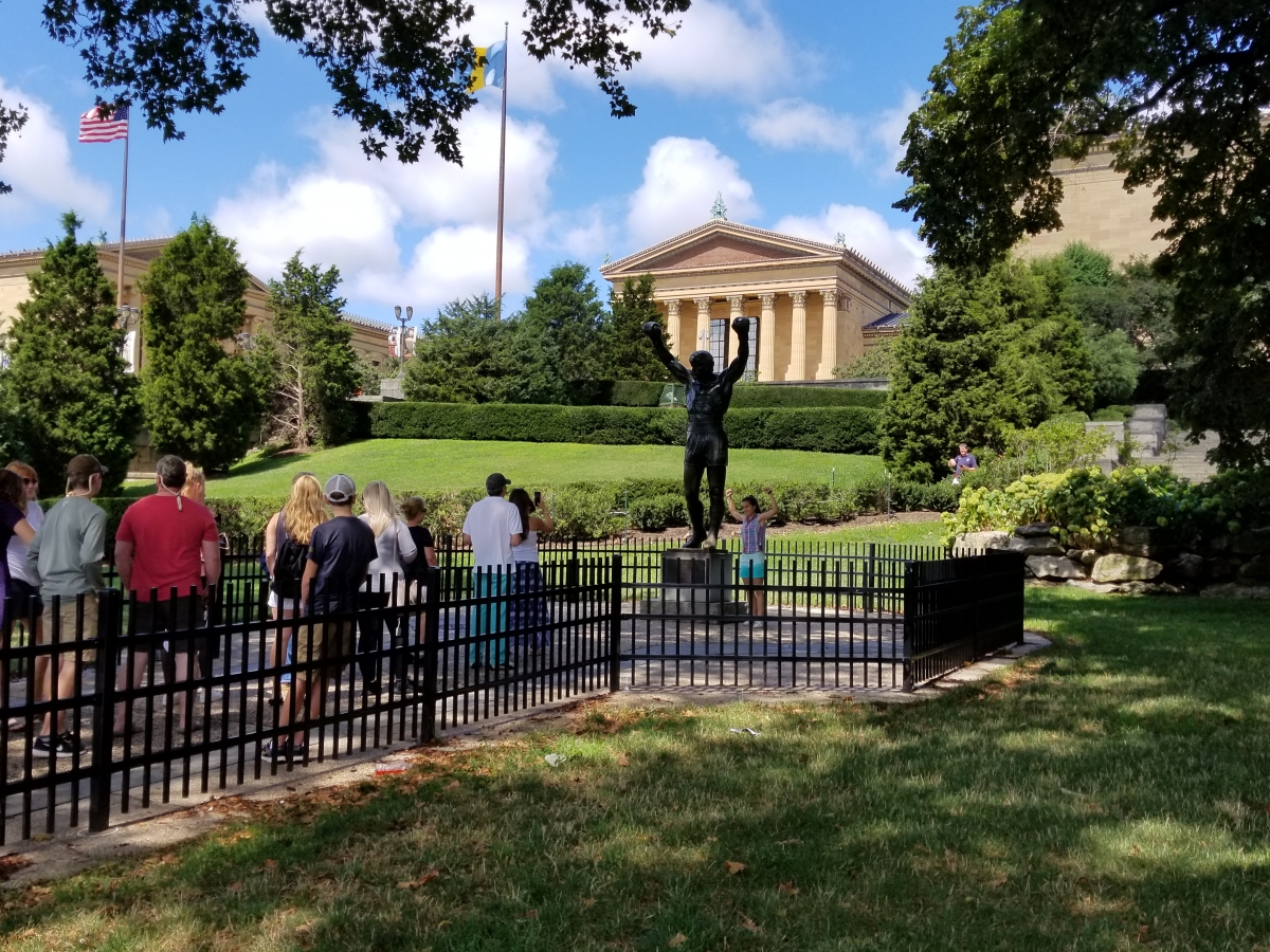 Pose with the Rocky Statue