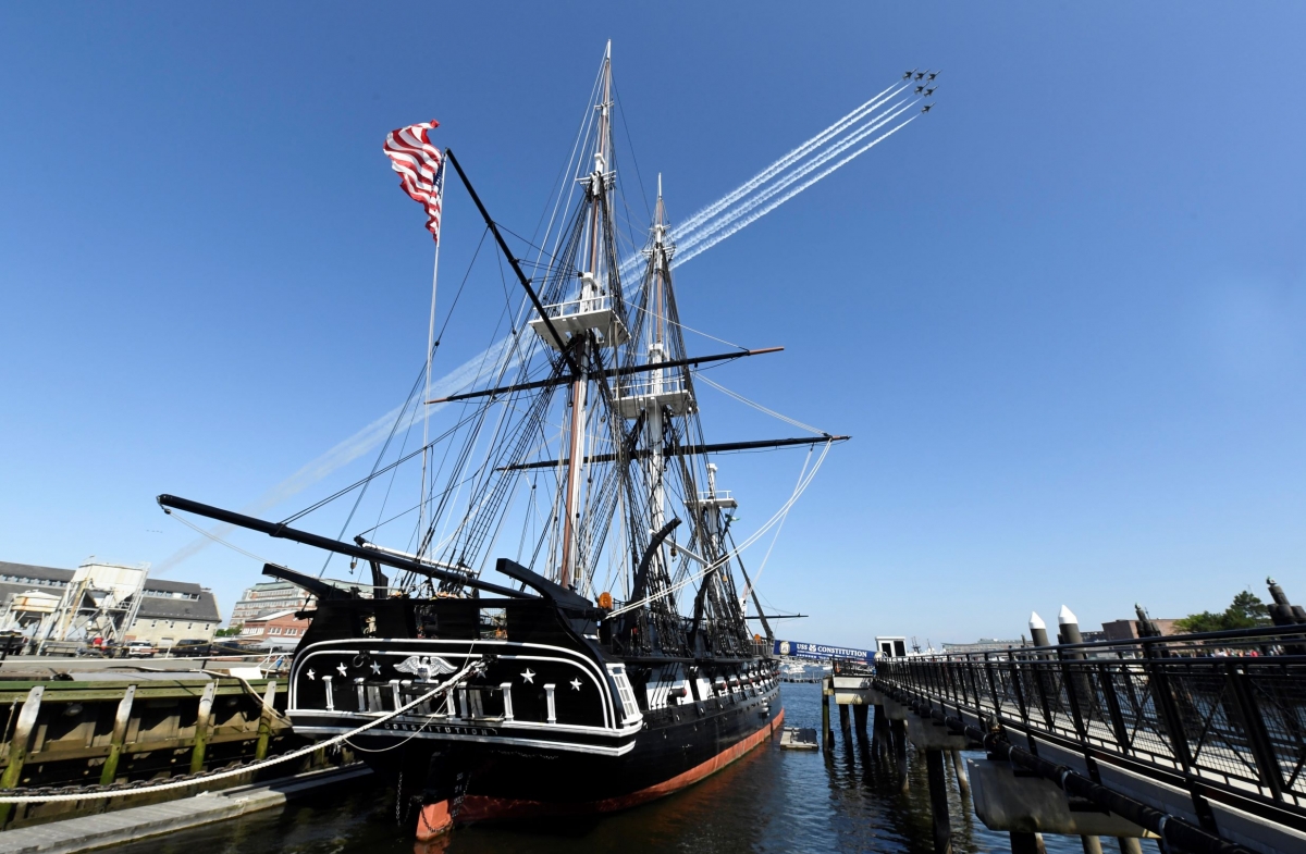 Salute to America, Flyover of the U.S.S. Constitution, Boston, July 4, 2020 (Credit: Todd Maki) 